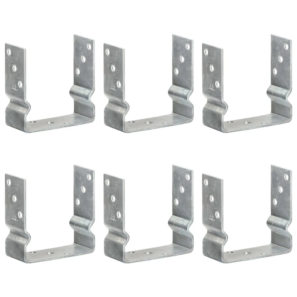 Âncoras de vedação 6 pcs 14x6x15 cm aço galvanizado prateado