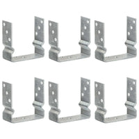 Âncoras de vedação 6 pcs 14x6x15 cm aço galvanizado prateado