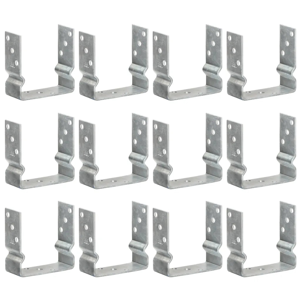 Âncoras de vedação 12 pcs 14x6x15 cm aço galvanizado prateado
