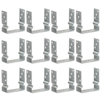 Âncoras de vedação 12 pcs 14x6x15 cm aço galvanizado prateado