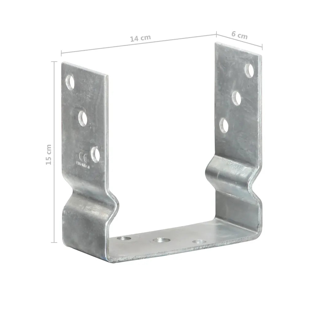 Âncoras de vedação 12 pcs 14x6x15 cm aço galvanizado prateado