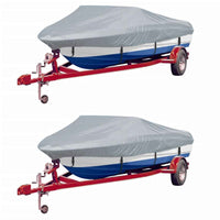 vidaXL Cobertura para barcos 2 pcs 427-488x173 cm (CxL) cinzento