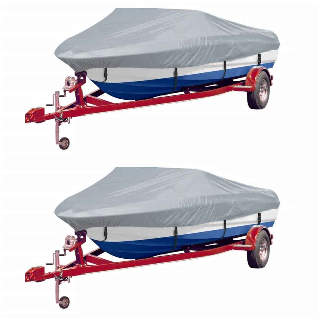 vidaXL Cobertura para barcos 2 pcs 427-488x173 cm (CxL) cinzento
