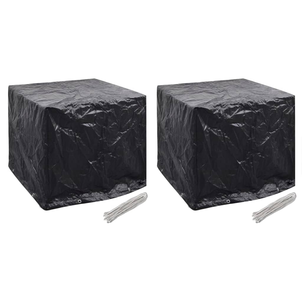 vidaXL Capas p/ tanques de água de jardim 2 pcs 8 ilhós 116x100x120 cm