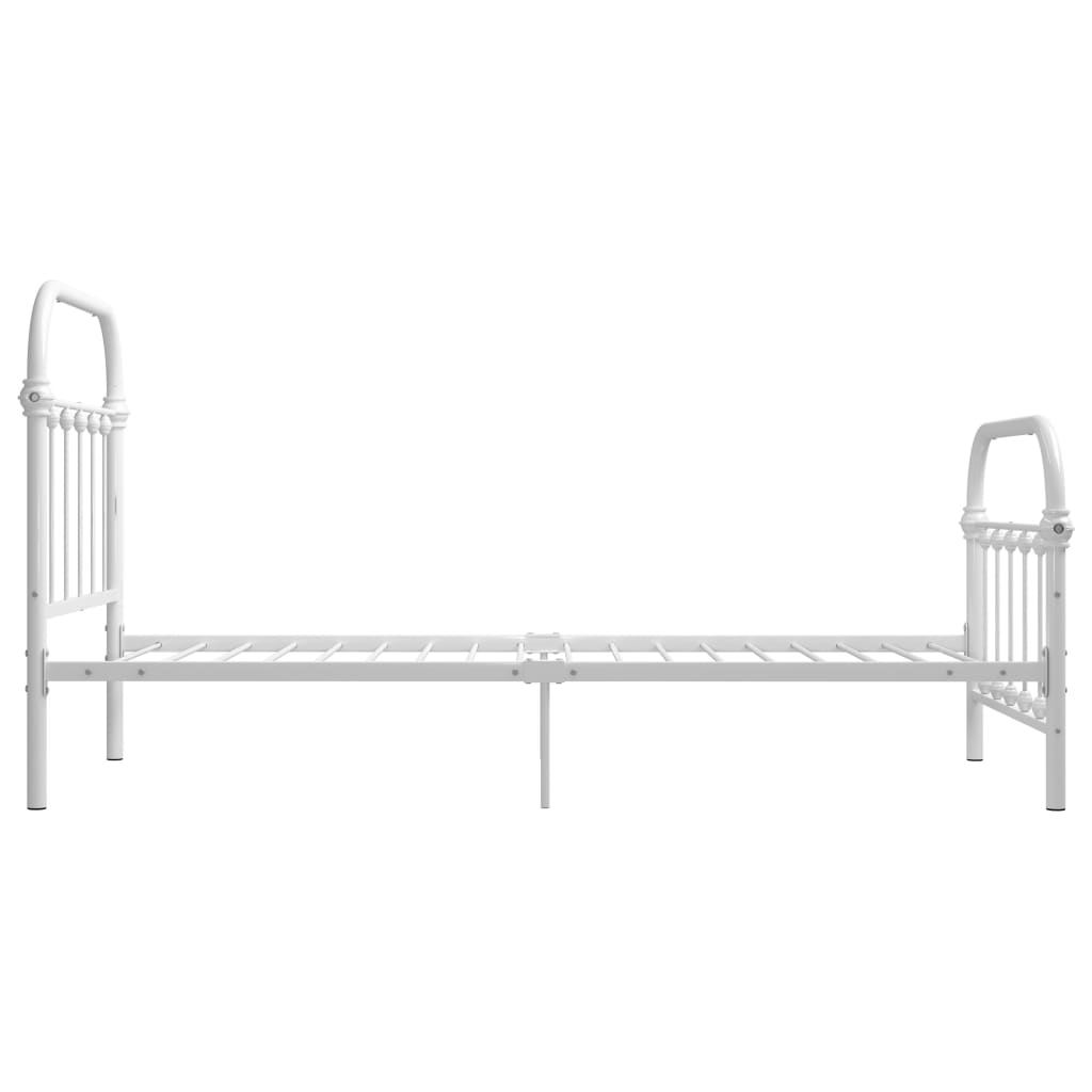 vidaXL Estrutura de cama 100x200 cm metal branco