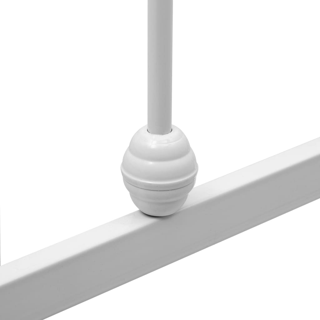 vidaXL Estrutura de cama 100x200 cm metal branco
