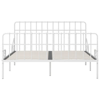 vidaXL Estrutura de cama com estrado de ripas 90x200 cm metal branco