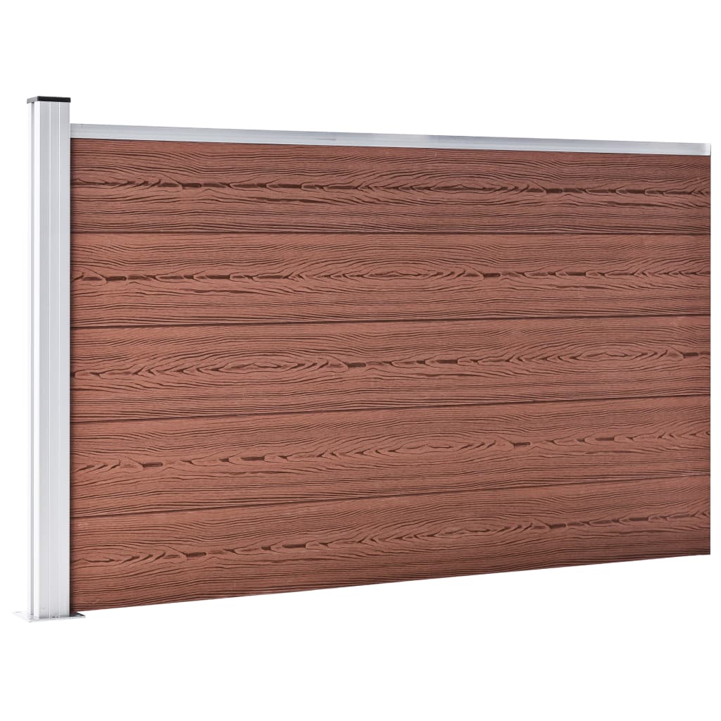 vidaXL Painel de vedação para jardim 175x105 cm WPC castanho