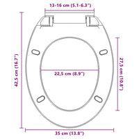 vidaXL Tampo de sanita oval com fecho suave cinzento-claro