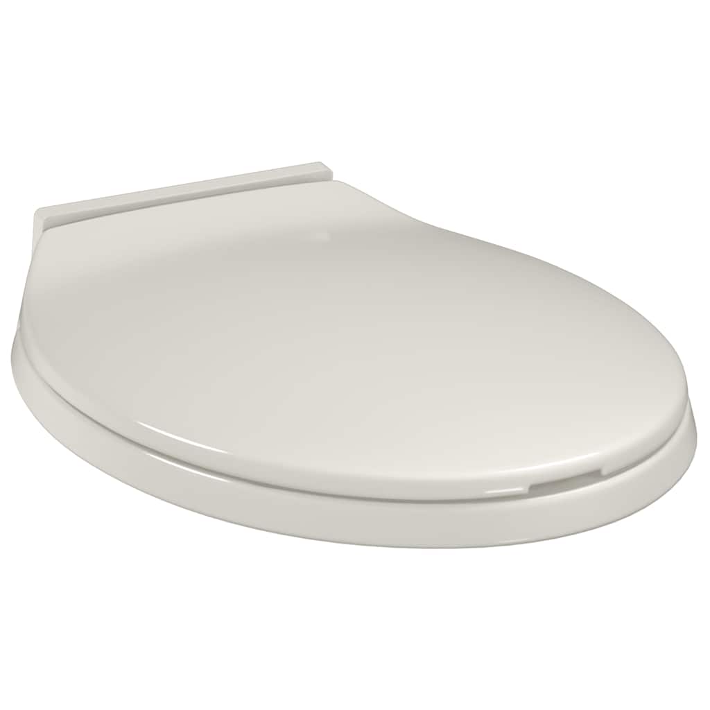 vidaXL Tampo de sanita oval com fecho suave cinzento-claro