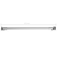 vidaXL Braço de apoio para cabine de duche aço inoxidável 47,5 cm