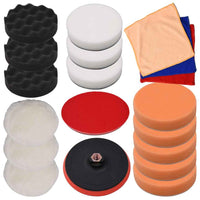 vidaXL 18 pcs conjunto de discos de polir 150 mm