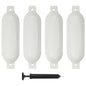 vidaXL Defensas de barco 4 pcs 51x14 cm PVC branco