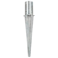 vidaXL Estacas de enterrar 2 pcs 8x61 cm aço galvanizado prateado