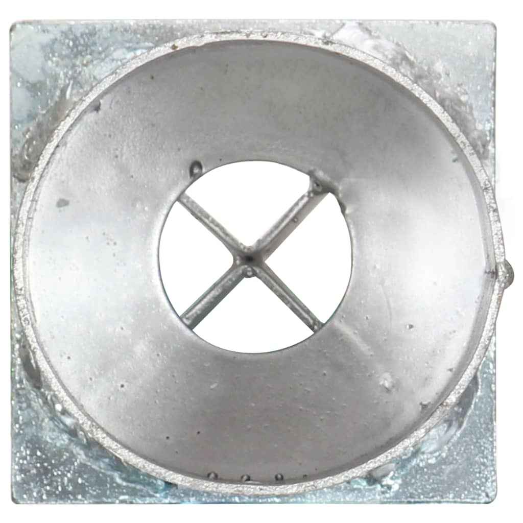 vidaXL Estacas de enterrar 2 pcs 8x61 cm aço galvanizado prateado