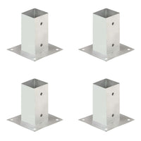 vidaXL Suportes para postes 4 pcs metal galvanizado 71 mm