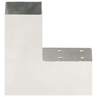 vidaXL Base para poste em forma de L 71x71 mm metal galvanizado
