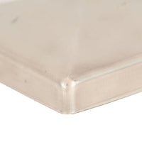 vidaXL Tampas piramidais p/ postes vedação 6pcs aço inoxidável 71x71mm