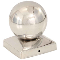 vidaXL Tampas em globo p/ postes vedação 6 pcs aço inoxidável 91x91mm