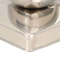 vidaXL Tampas em globo p/ postes vedação 6 pcs aço inoxidável 91x91mm
