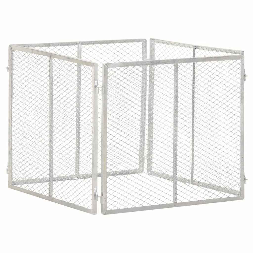 vidaXL Compostor de jardim 85x85x70 cm ferro galvanizado