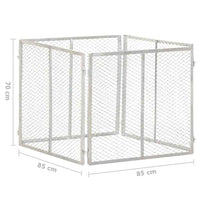 vidaXL Compostor de jardim 85x85x70 cm ferro galvanizado