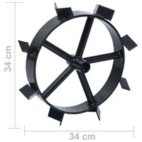 Rodas de metal p/ motoenxada a gasolina 6,5 CV 2 pcs