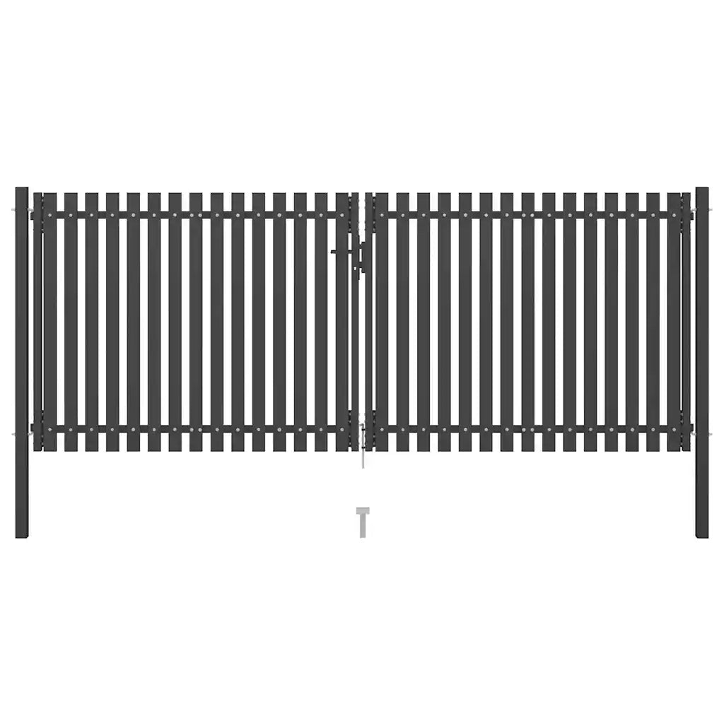 Portão de cerca de jardim em aço 400x125 cm