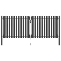 Portão de cerca de jardim em aço 400x125 cm