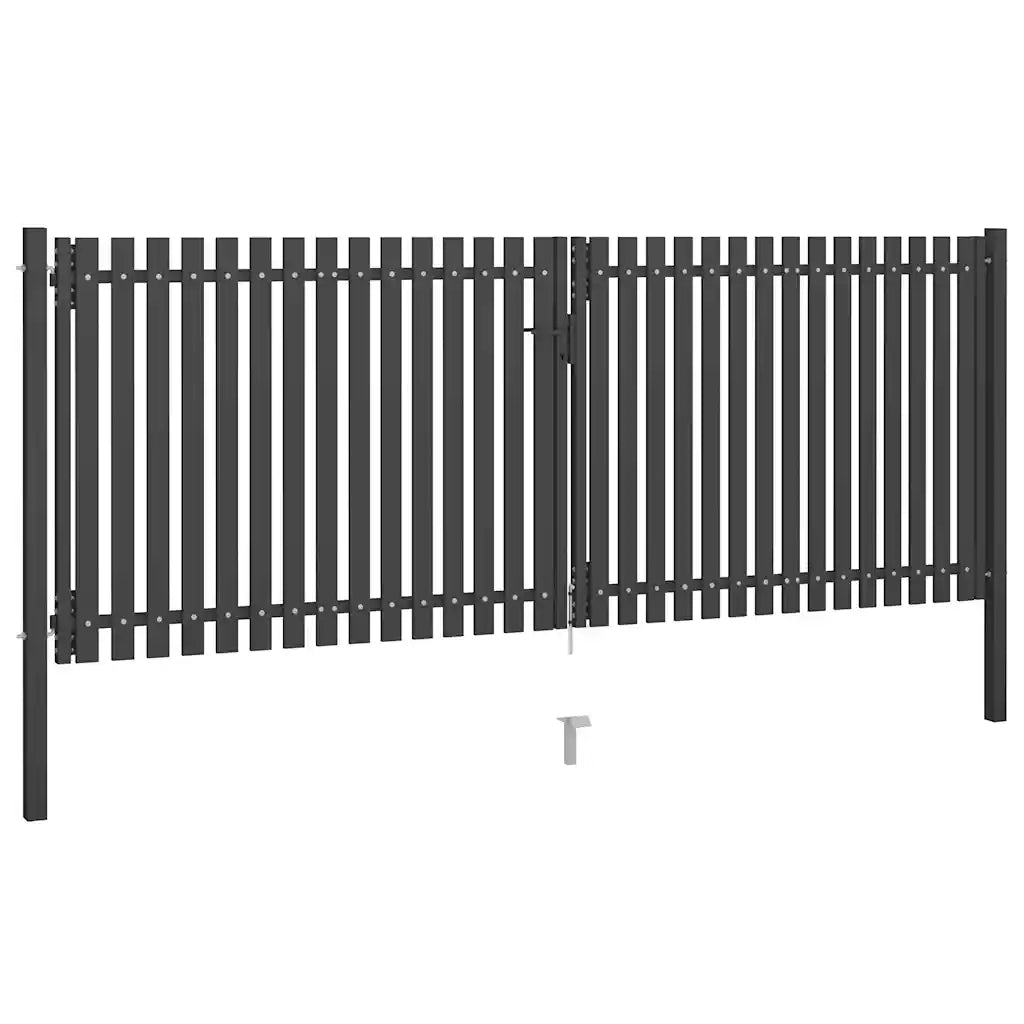 Portão de cerca de jardim em aço 400x125 cm