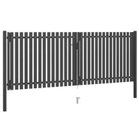 Portão de cerca de jardim em aço 400x125 cm