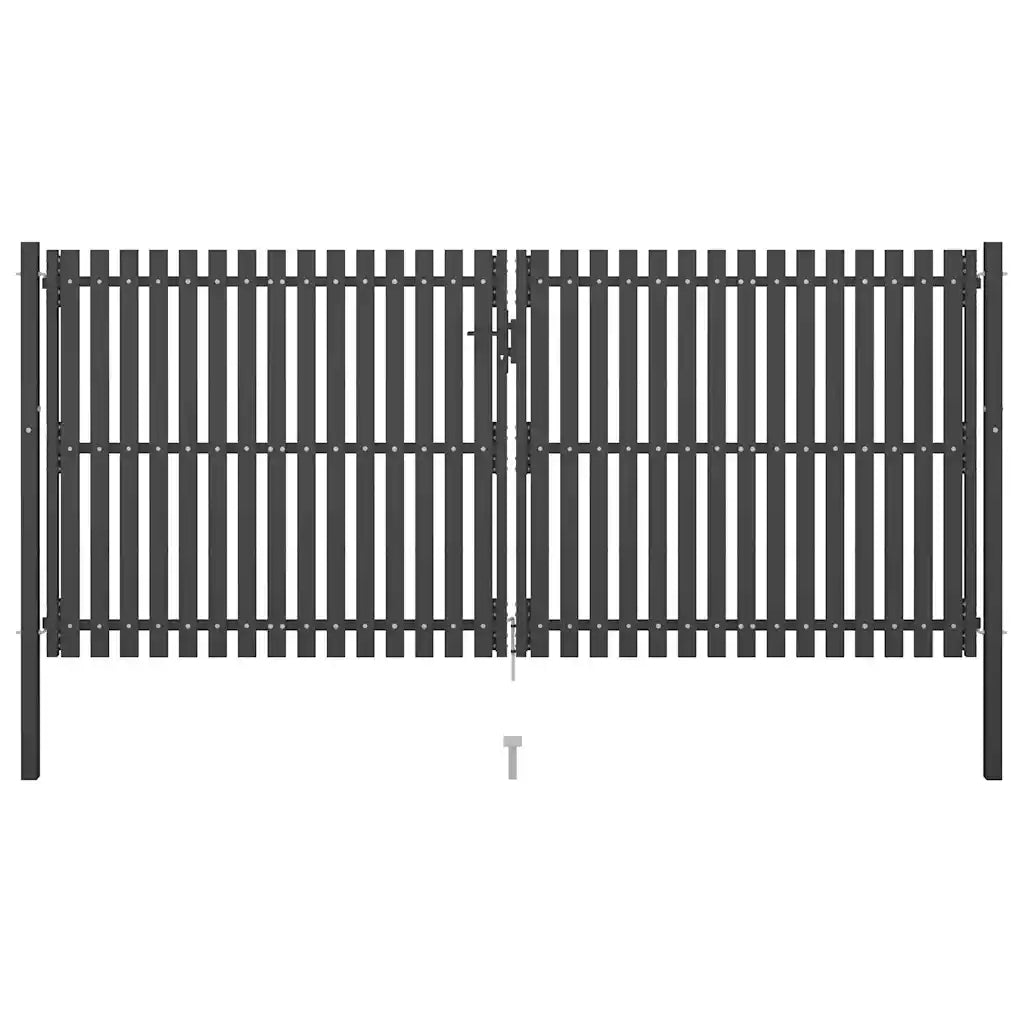 Portão de cerca de jardim em aço 400x150 cm