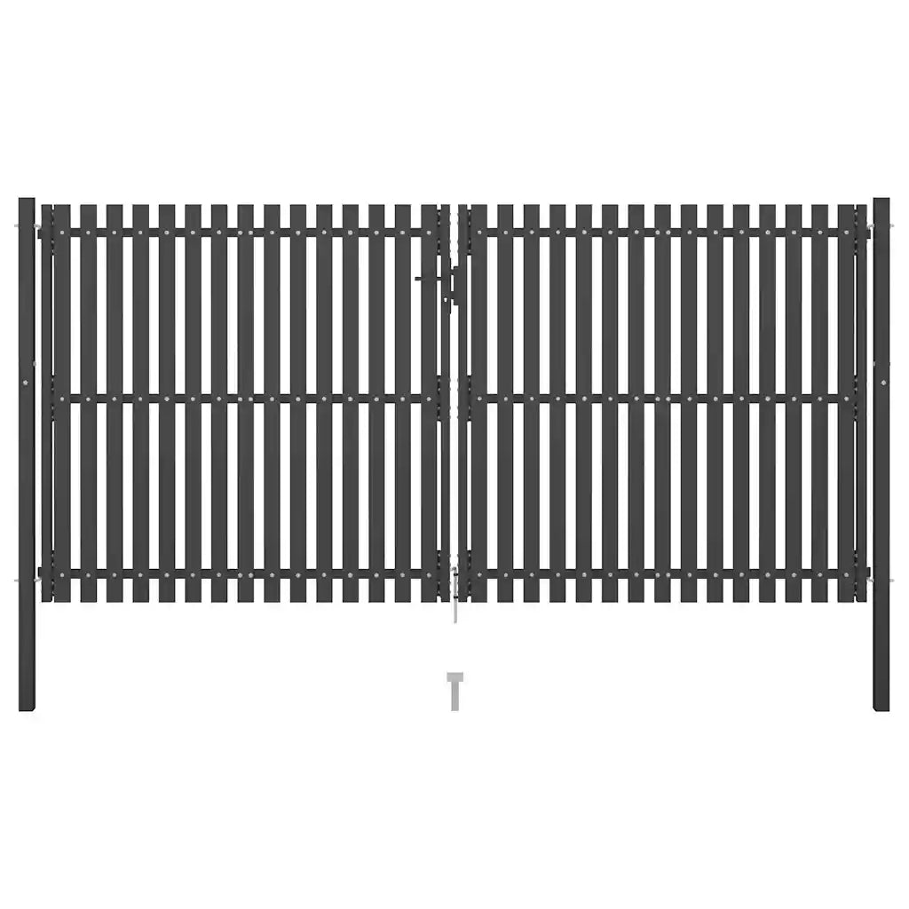Portão de cerca de jardim em aço 400x175 cm
