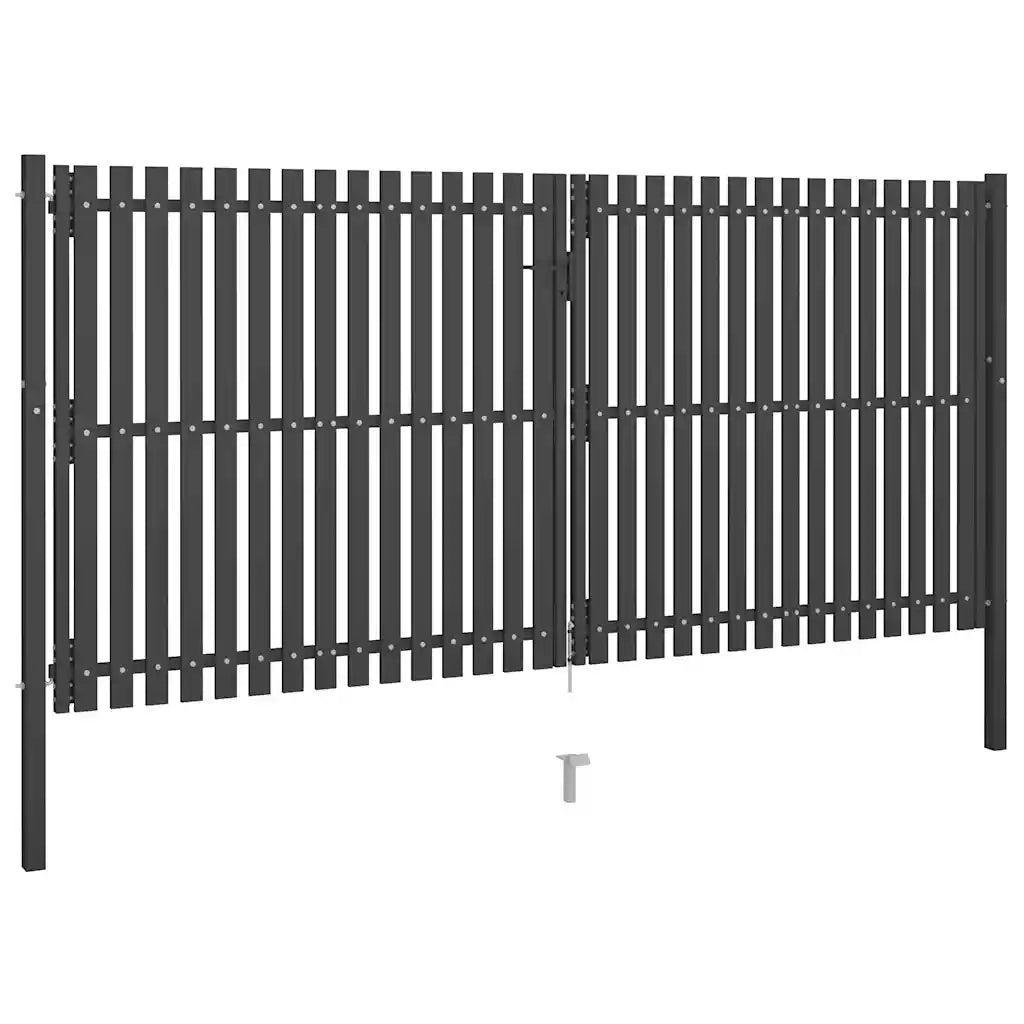 Portão de cerca de jardim em aço 400x175 cm