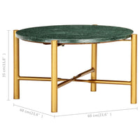 vidaXL Mesa de centro 60x60x35cm pedra genuína textura mármore branco