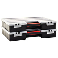 Caixas com divisórias ajustáveis 2 pcs 460x325x80 mm plástico