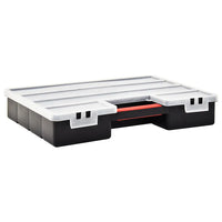 Caixas com divisórias ajustáveis 2 pcs 460x325x80 mm plástico