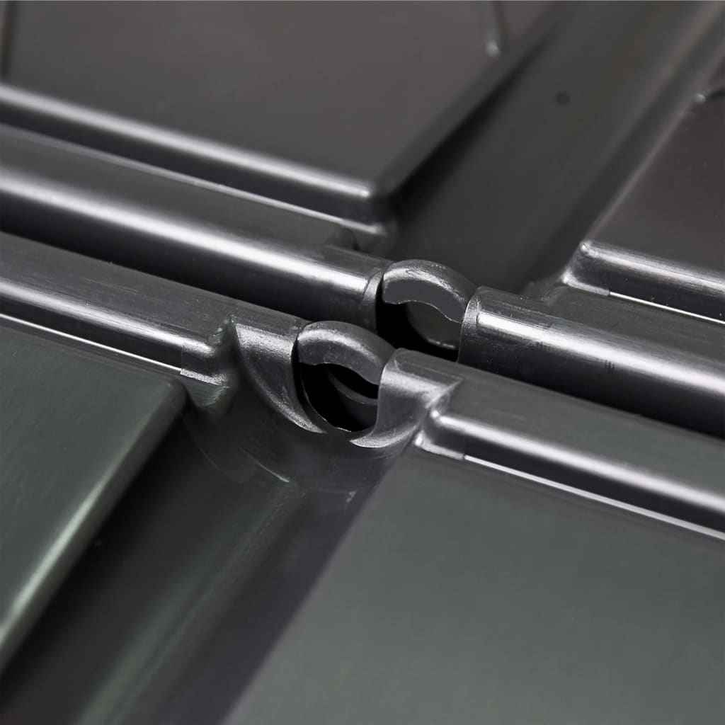 vidaXL Caixote de compostagem para jardim 68,9x68,9x83,9cm 360 L preto