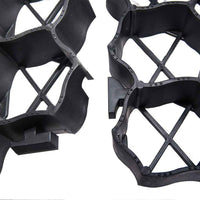 vidaXL Grelhas para relvado 16 pcs 60x40x3 cm plástico preto