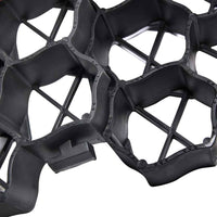 vidaXL Grelhas para relvado 16 pcs 60x40x3 cm plástico preto