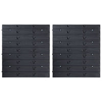 vidaXL 32 pcs kit caixas arrumação com painéis parede vermelho e preto