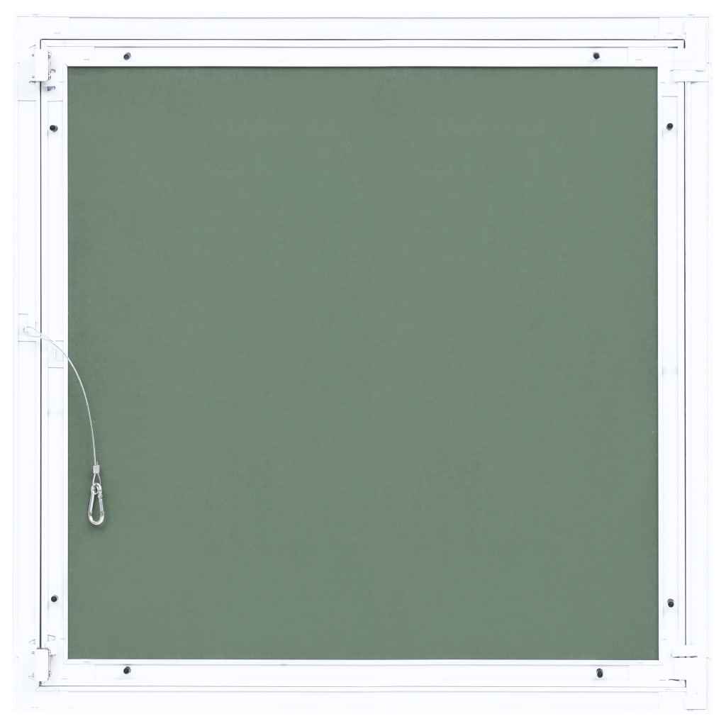 vidaXL Painel acesso moldura de alumínio e gesso cartonado 200x200 mm