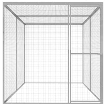 Jaula para gatos 3x1,5x1,5 m aço galvanizado