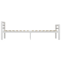 vidaXL Estrutura de cama 90x200 cm metal branco e preto