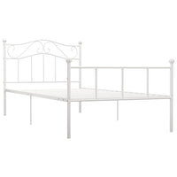 vidaXL Estrutura de cama metal 90x200 cm branco