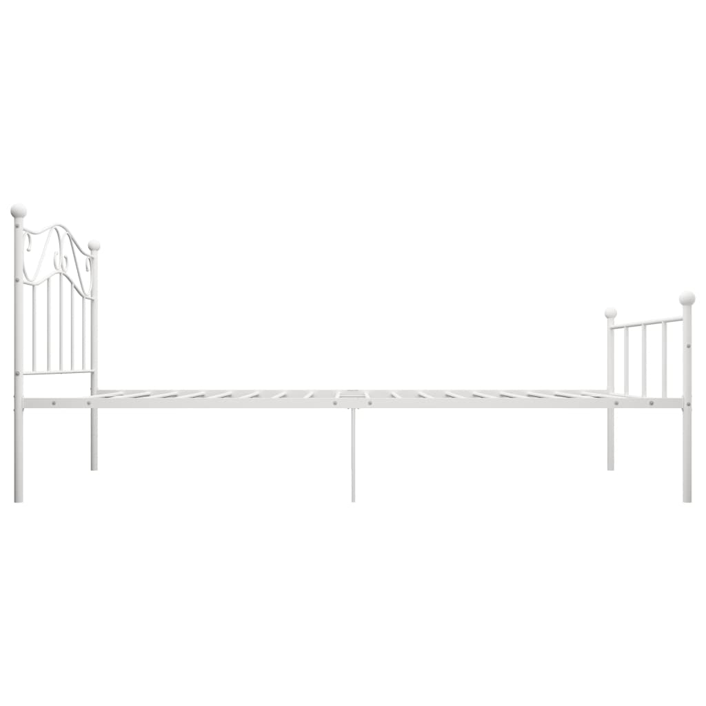 vidaXL Estrutura de cama metal 90x200 cm branco