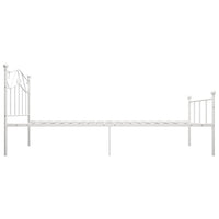 vidaXL Estrutura de cama metal 90x200 cm branco