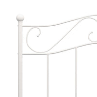 vidaXL Estrutura de cama metal 90x200 cm branco