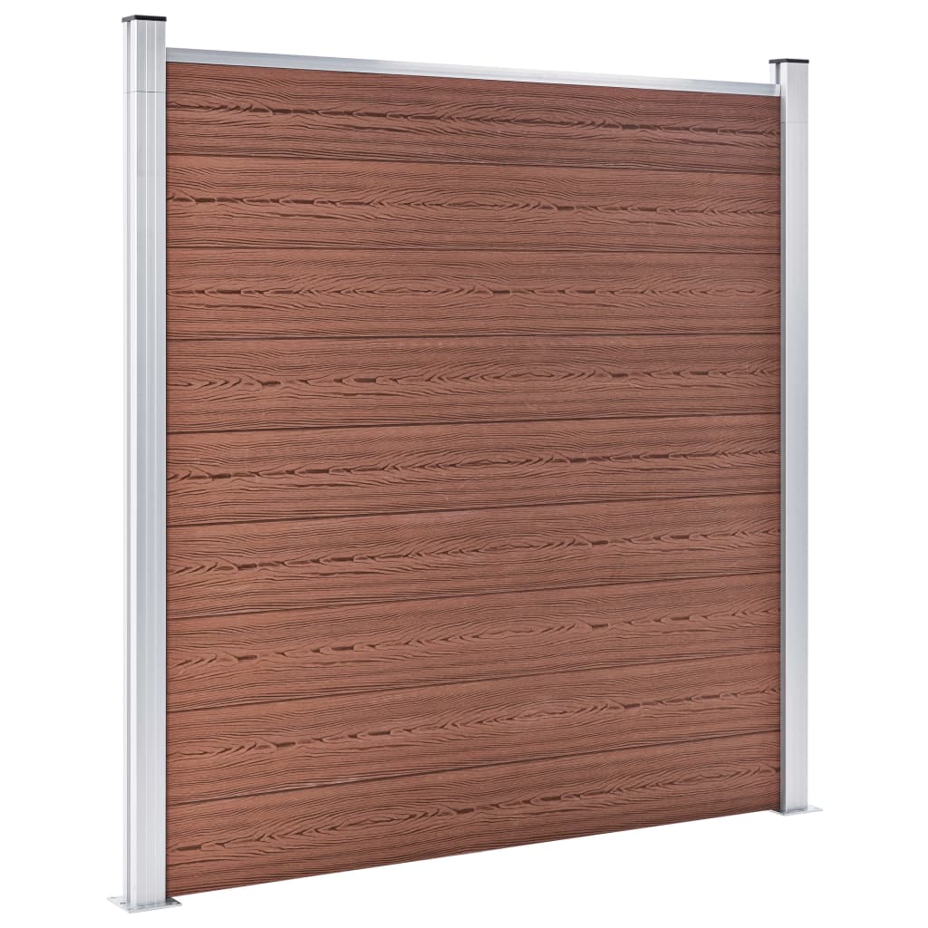 vidaXL Painel de vedação para jardim 1391x186 cm WPC castanho