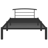 vidaXL Estrutura de cama 90x200 cm metal preto
